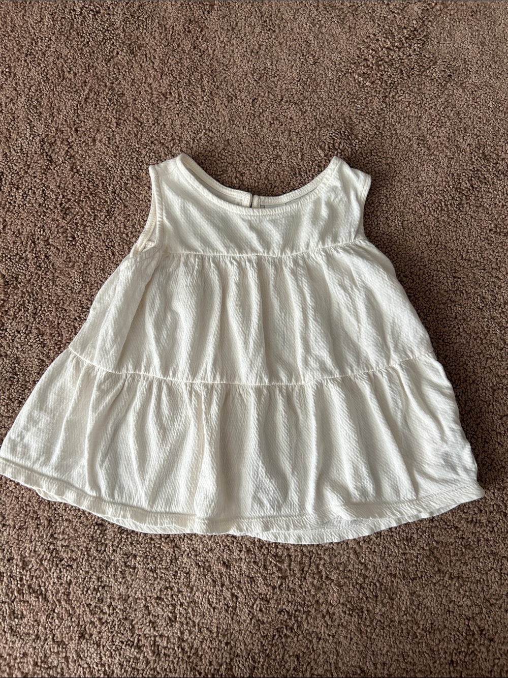 Old Navy White Tiered Sleeveless Tank Top